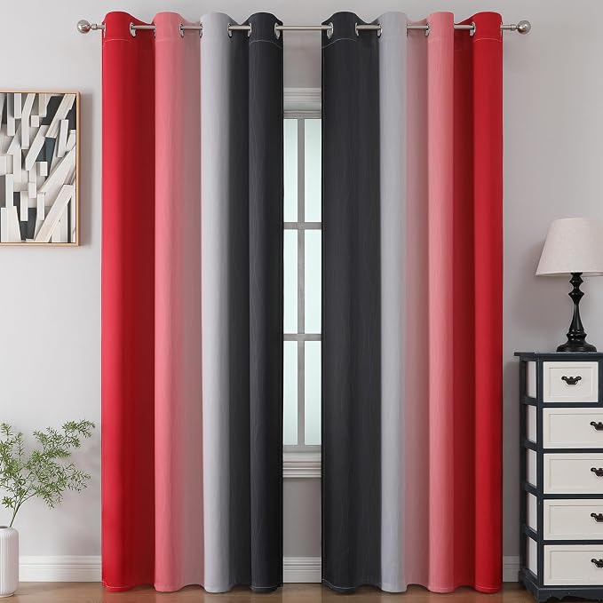 Red and Black Blackout Curtains - Image 2
