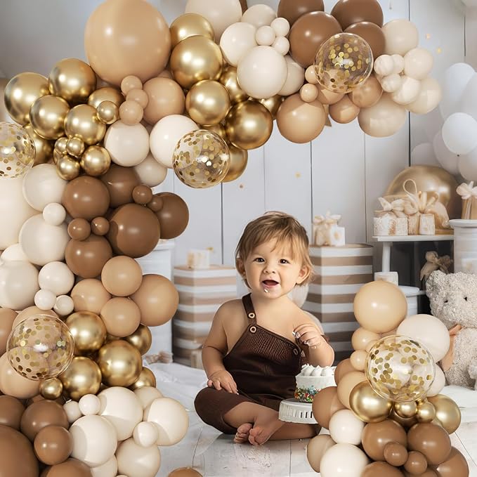 168pcs Brown Balloon Garland Arch Kit Different Sizes | 18 12 10 5 inch Latex / - Image 6