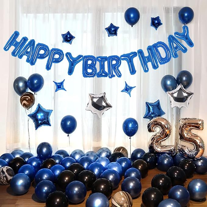 CANREVEL Happy Birthday Banner Decorations + Sign Balloons, - Image 6