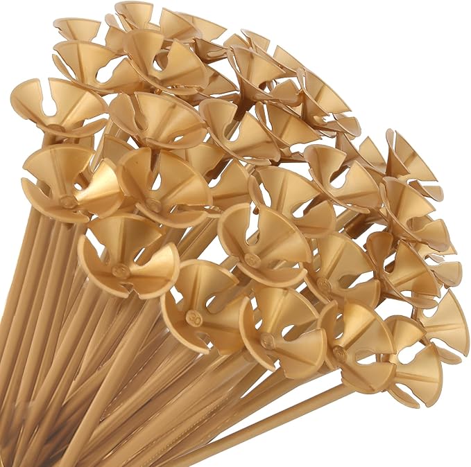 PP OPOUNT 35 PCS Gold Balloon Sticks, 12.6 inches, Party Decoration, by PPOPOUNT