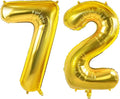Number 72 Balloons for 72nd Birthday Party Decorations, 0-100 Large No.72 by Joycard