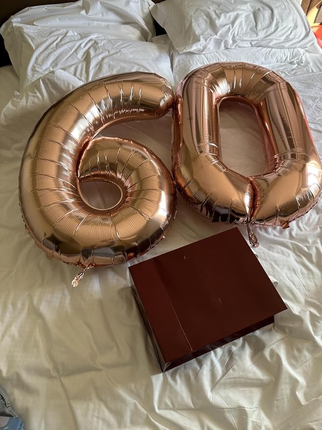 Number Balloons Rose Gold 6 Balloon 40 inch - Image 4