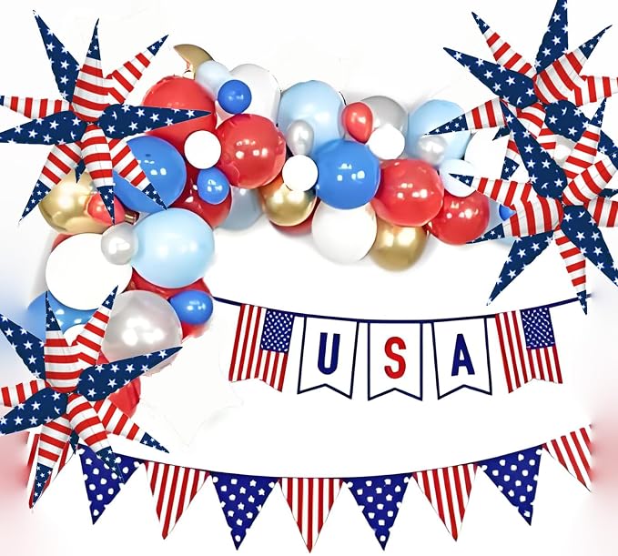 32" American Balloons Patriotic Balloons Star Red White Blue Balloon - Image 5
