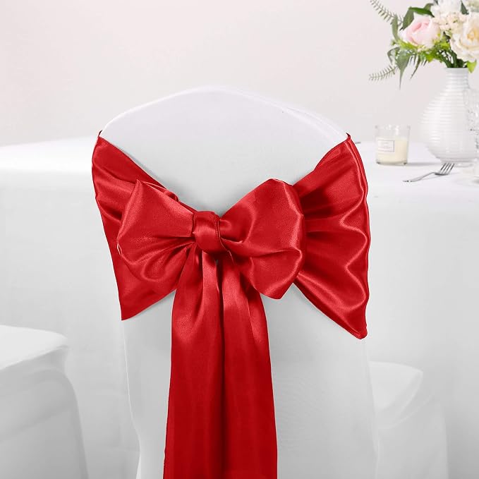 5-Pack Satin Table Runner Red 12 x 108 inches Long, Table Runners - Image 7