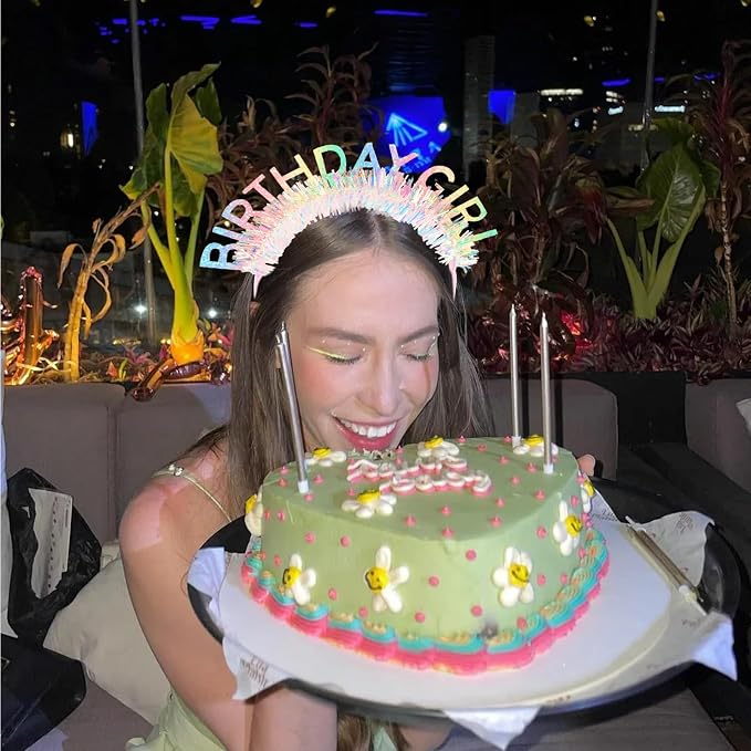 CIEHER Birthday Girl Headband Birthday Crown - Image 2