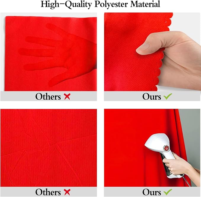 Red Photography Backdrop for Photoshoot, Fabric 6x9ft | Polyester Studio Photo - Image 6