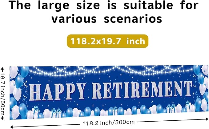 Large Happy Retirement Yard Sign Banner - Image 2