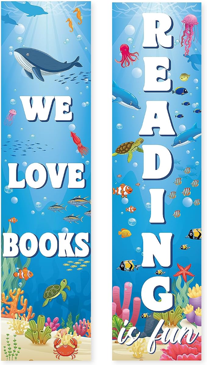 Sideim Classroom Reading Poster Decorations, Reading Sign by Sideim
