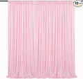Pink Sequin Backdrop Curtain 8ft x 8ft Baby Shower Backdrop Drapes for Princess Girls Birthday Party Background Decoration
