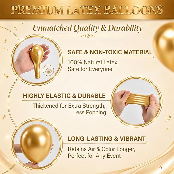 HIINS Black Gold Balloon Column Kit Set of 2 - Image 6