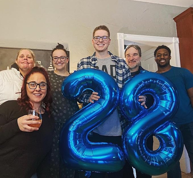 Navy Blue Number 30 Balloon 40 Inch - Image 4