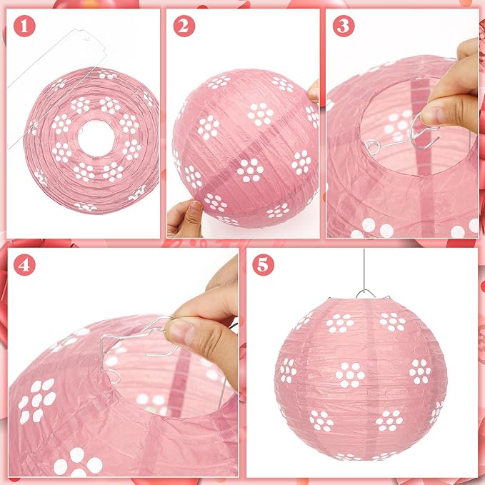 Baquler 12 Pcs Cielito Lindo Hanging Lanterns Party Decorations, 8 Inch Round - Image 3