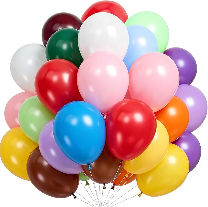 Latex Balloons 120 Pack 12 Inch 12 Colors by Unknown
