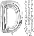 Lovoir 40 Inch Large Silver Letter D Balloons Big Size Jumbo Mylar Foil Helium by Lovoir