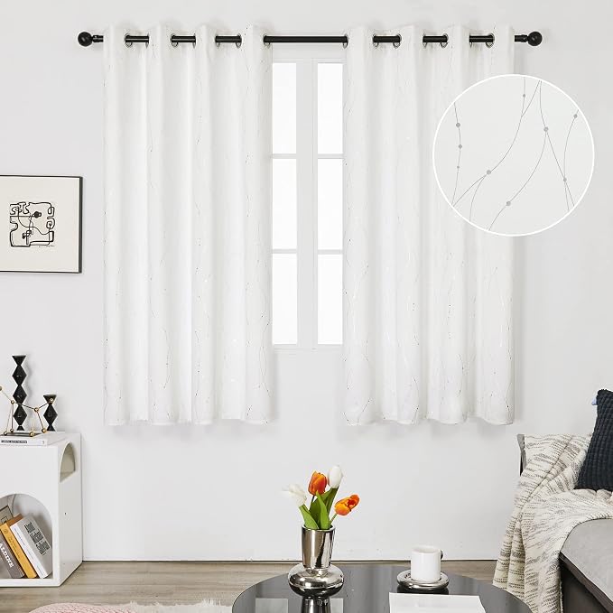 Deconovo Living Room Curtains 45 Inches Long, Thermal Insulated, Room Darkening - Image 2