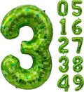 Green Number Balloons, Gaint Green Pixel Number 3 Balloon 40 Inch Dark green 3 by Yeodong