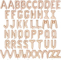 52 Pcs Caramel Letter Balloons, 16 Inch Foil Alphabet Letter Balloons, Letter by YOTHORN
