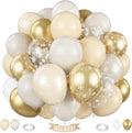 Beige Gold Snowflake Balloons Cream White Sand Gold Metallic Balloons Neutral by HILAVO