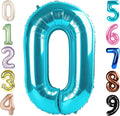 Number 0 Balloons 40 Inch for 10 100 Birthday Party Decorations, Light Blue | by Mluchee