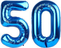 Number Balloons 50 Balloon 40 inch Dark Blue by Enyeopd