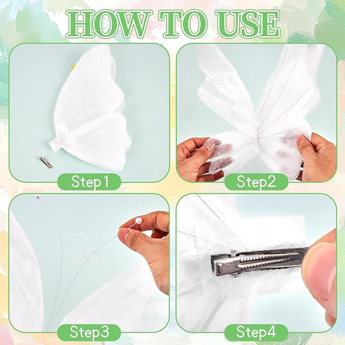 OBBOLO 3D Hanging Butterfly Decorations, Flower Garden Party Décor - Image 4