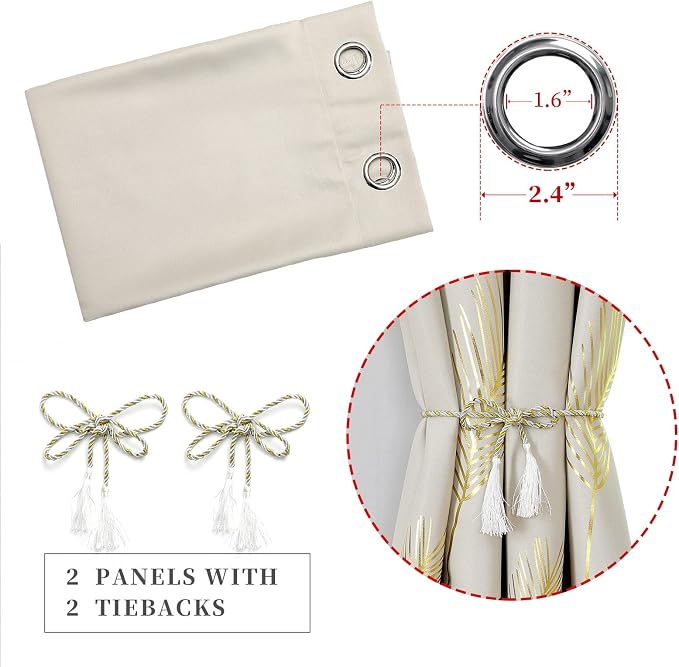 Room Darkening Curtains for Bedroom 108 inch Long - Image 4