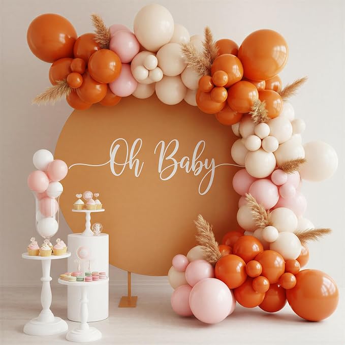 RUBFAC Orange Balloons 120pcs 5 Inch Latex Party Balloons - Image 7