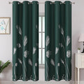 Green Blackout Curtains for Living Room 72 Inch Length 2 Panels Set, Room by ESTELARTEXTILER