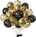 Black Gold 21st Birthday Balloons Pack of 15 Men Women Happy 21st Birthday by Hongplus