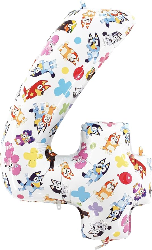 Toyland® 26 Inch Bluey & Bingo Number Foil Balloon by Toyland