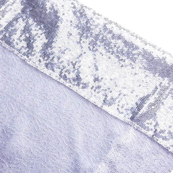 SquarePie 8x10ft Silver Sequin Backdrop, High Density Non-Transparent Glitter - Image 8