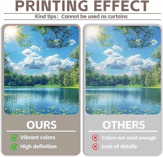 Fabric 10x8ft Lake Natural Scenery Backdrop River Camp Banner | Mountain Forest - Image 4