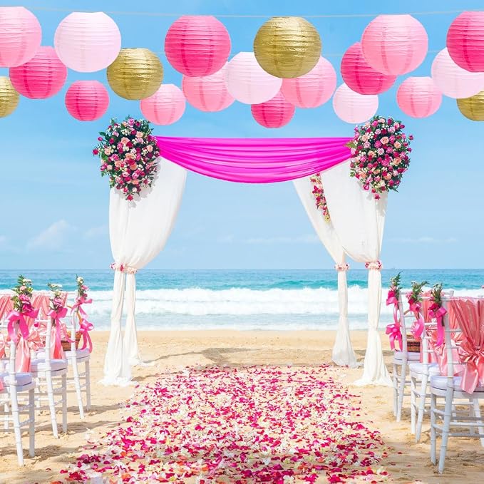 Paper Lanterns Party Decorations, Hanging Round Chinese Lanterns - Image 6