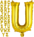 Gold Letter U Balloons, 40 Inch Large Foil Letter Balloons, Custom Phrase by YOTHORN
