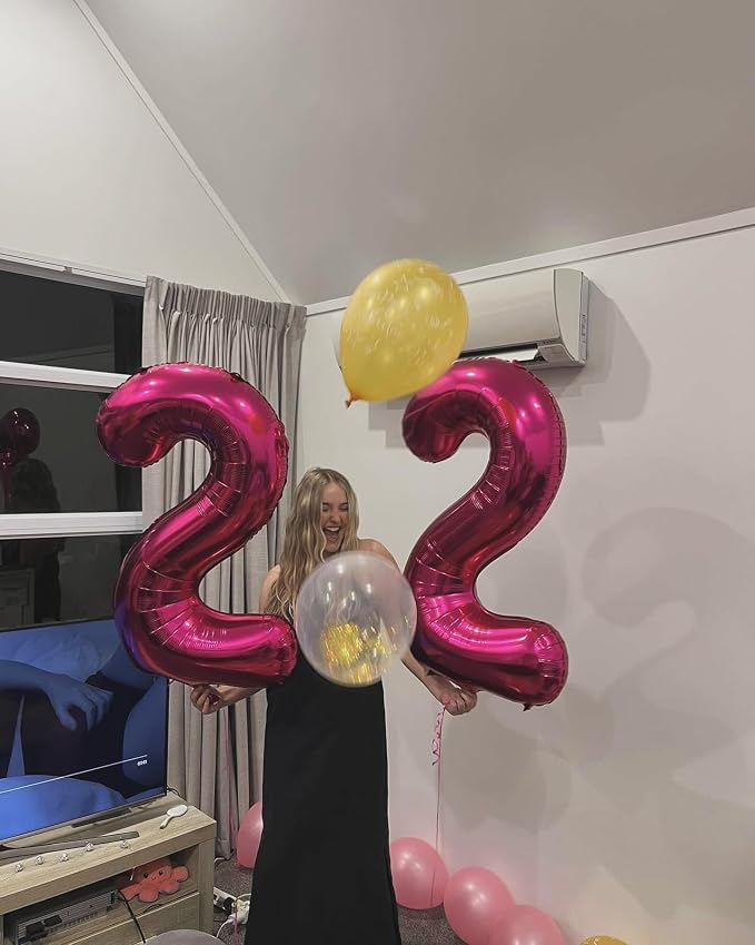 40 Inch Hot Pink Number 0 Balloon, 0th Birthday Party Decorations | 40 Inch Hot - Image 2