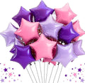TONIFUL 15 Pcs Star Balloons 18 Inch Large Purple Pink Foil Balloons | Big by TONIFUL
