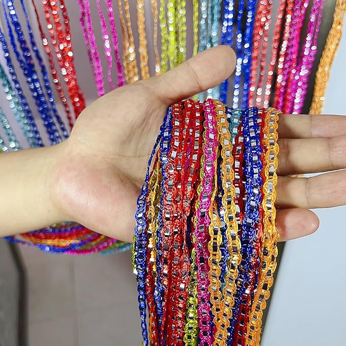 Home Decor Sequin Curtain for Doorway, Door String Curtains Hanging, Closet - Image 3