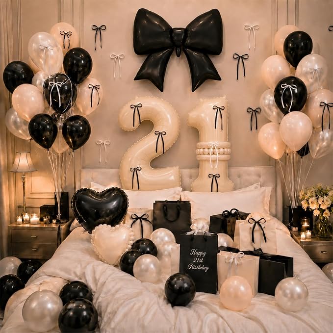Cream 21 Number Balloon 40 Inch, 21st Birthday Decorations - Image 8
