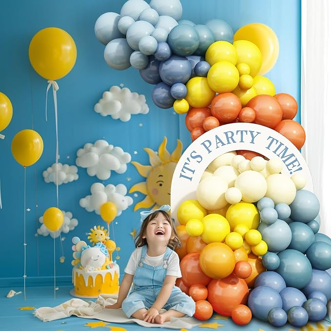Retro Colorful Balloon Arch, Here Comes the Son Baby Shower Decor First - Image 4