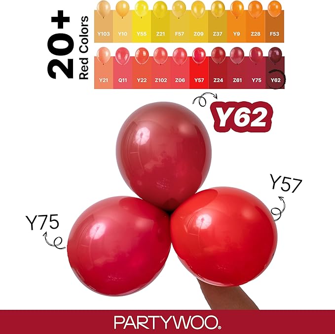 PartyWoo Burgundy Balloons 145pcs Dark Chestnut Red Maroon Color | 18 12 10 5 - Image 4