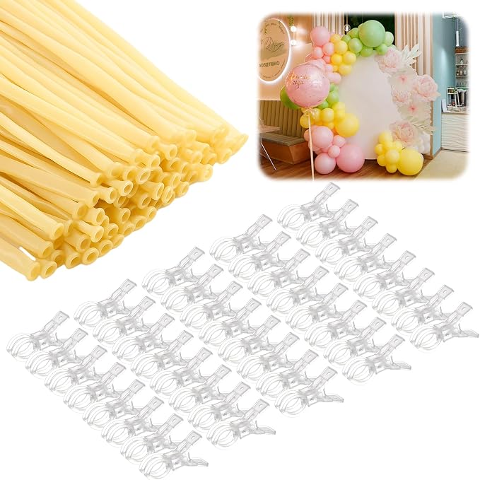 40 Pack Large Balloon Arch Clips Plastic Transparent Backdrop Spring Clamps 3.5 - Image 8