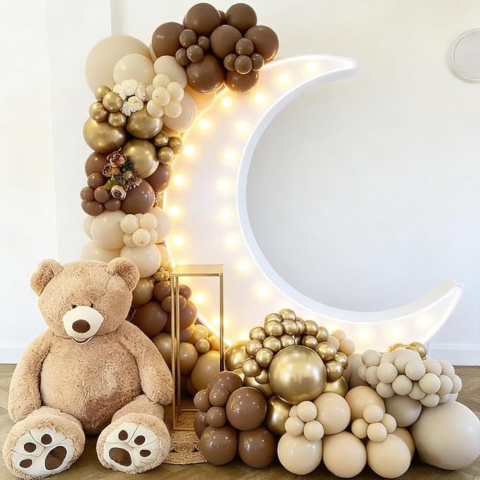100pcs 5 Inch Small Dark Brown Balloons, 5” Mini Coffee Tan Latex Balloons Arch - Image 3