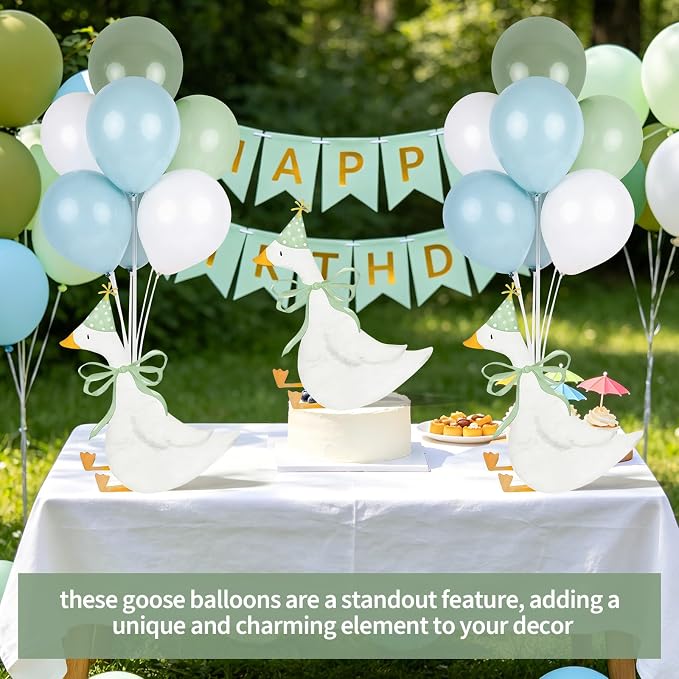 6 Sets One Silly Goose Birthday Decoration Silly Goose Baby Shower Tabletop - Image 7
