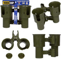 Patented Clamp On Boat Cup Holder |Multifunction Dual Drink Caddy by RoboCup