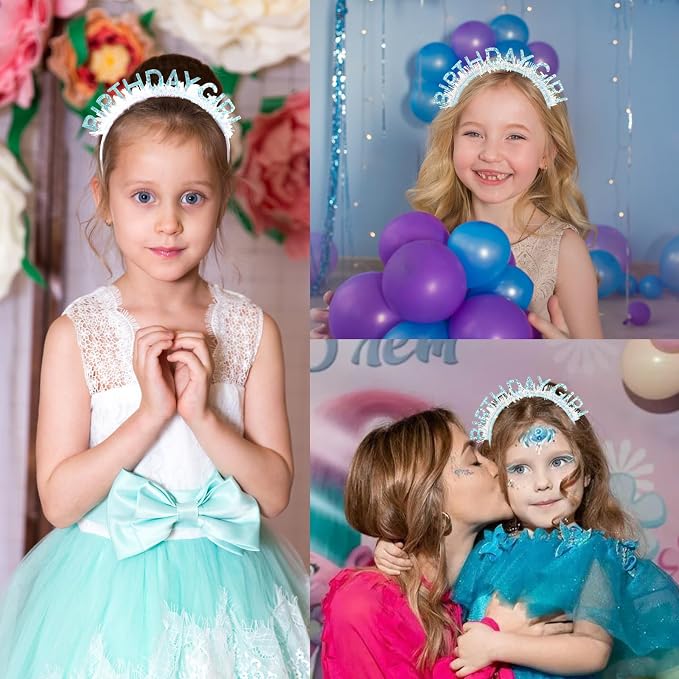 CIEHER Birthday Girl Headband Birthday Crown - Image 3