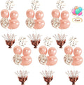6 Set Rose Gold Christmas Table Balloons Foil Spray Table Centerpiece by Suppromo