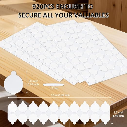 920 Pcs Double Sided Adhesive Dots, No Trace Sticky Putty Sticky Dot 20mm | - Image 2