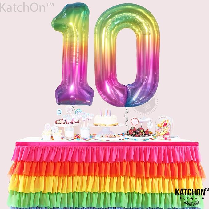 KatchOn Giant Rainbow 10 Balloon Number - Image 7