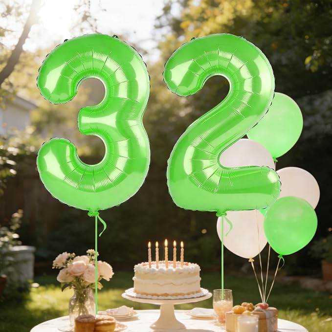 40 Inch Number 32 Balloons for 32nd Birthday Party Decorations, 0-100 Fruit - Image 3
