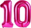 10 Balloon - Hot Pink Birthday Number Balloons, 40 Inch Party Decorations | Hot by ALPHADELTAPI